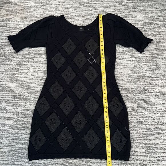 NWT LoveShackFancy KATARA KNIT BLACK MINI DRESS Large - Picture 13 of 16